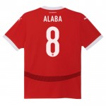 Günstige Fußballtrikots Österreich Alaba 8 Heimtrikot EURO 2024 Kurzarm